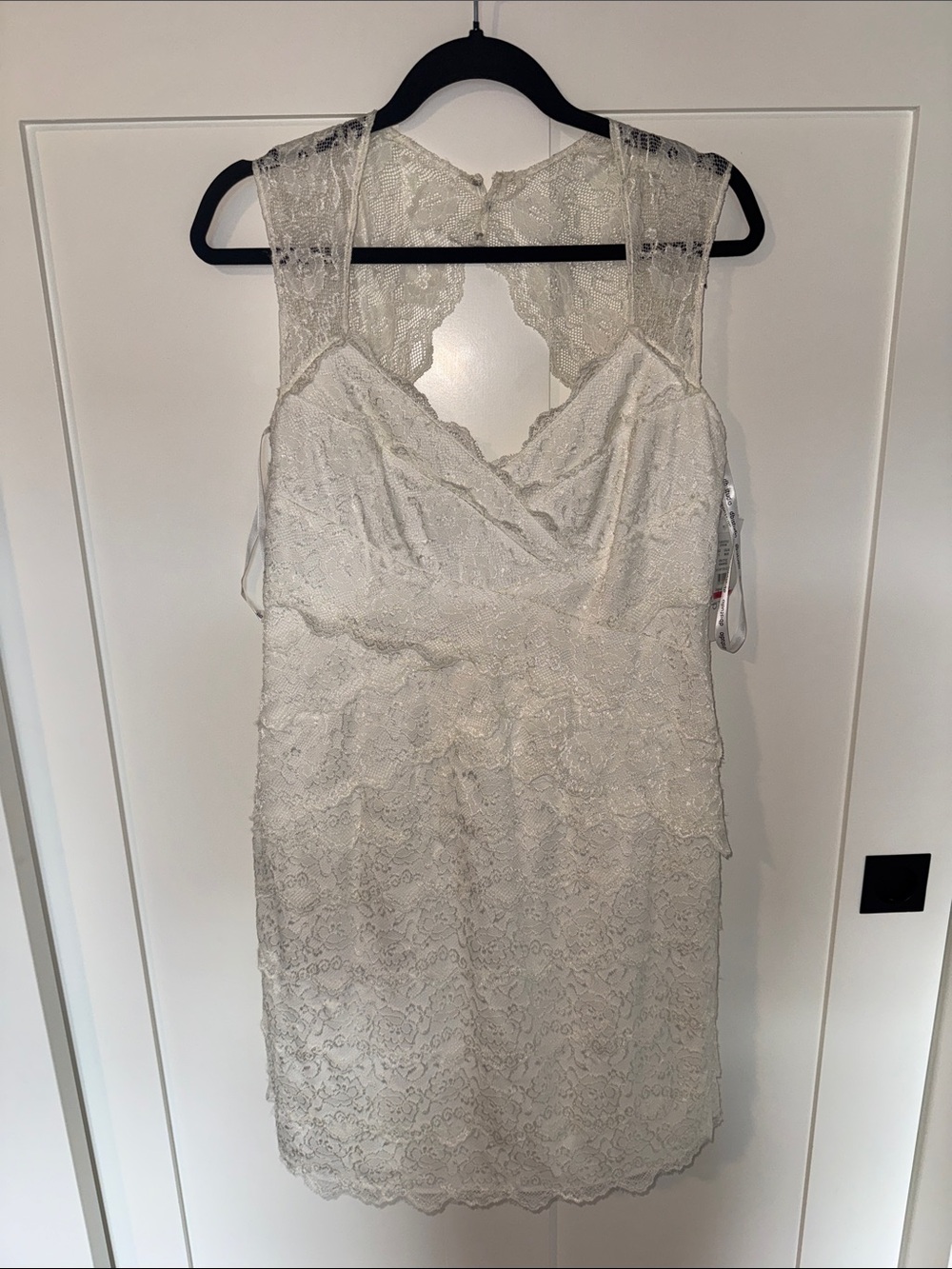 Ivory Lace Sleeveless Sheath Dress